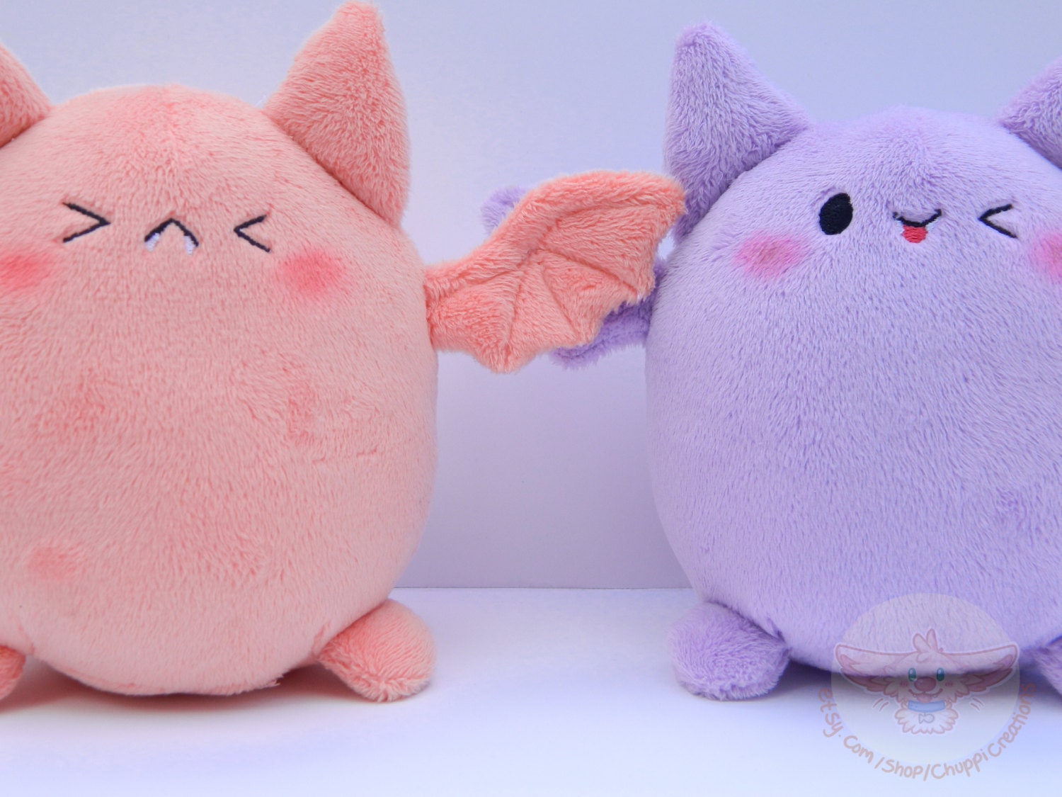 pink bat plushie