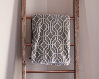 Copper and Wood Blanket Ladder