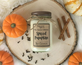 Soy Pumpkin Candle, Pumpkin Spice Candle, Soy Wax Melts, Mason Jar Soy Candles, Soy Candle Tin, Natural Soy Candles, Organic Candles,