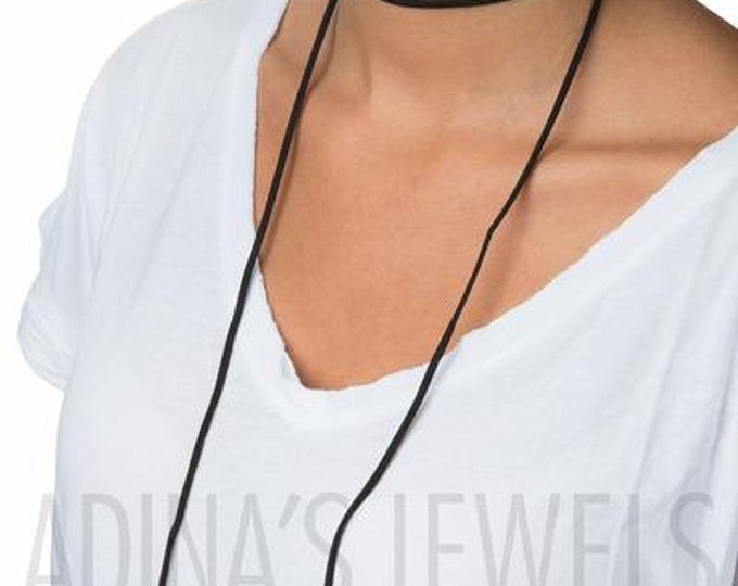Black Choker Necklace | Wrap Around Choker Necklace | Wrap Necklace | Choker Necklace | Unique Choker Necklace | Necklace | Choker Gift