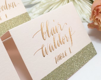 Wedding place cards/place cards/escort cards/ place cards wedding/calligraphy/wedding calligraphy/gold place cards/blush place cards