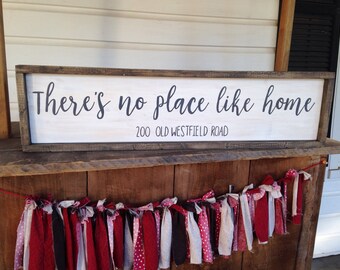 There's no place like home, hand painted wood sign, country home decor, gift for Mom, housewarming gift, realtor gift