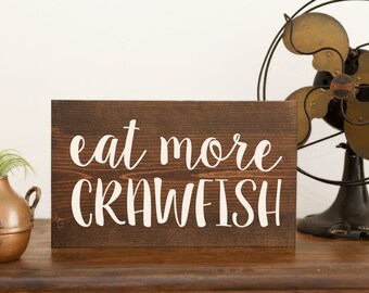 Crawfish sign Crawfish art Crawfish decor Cajun Crawfish boil Cajun art Cajun decor Crawfish party Pinch peel eat NOLA gift Mardi Gras LA