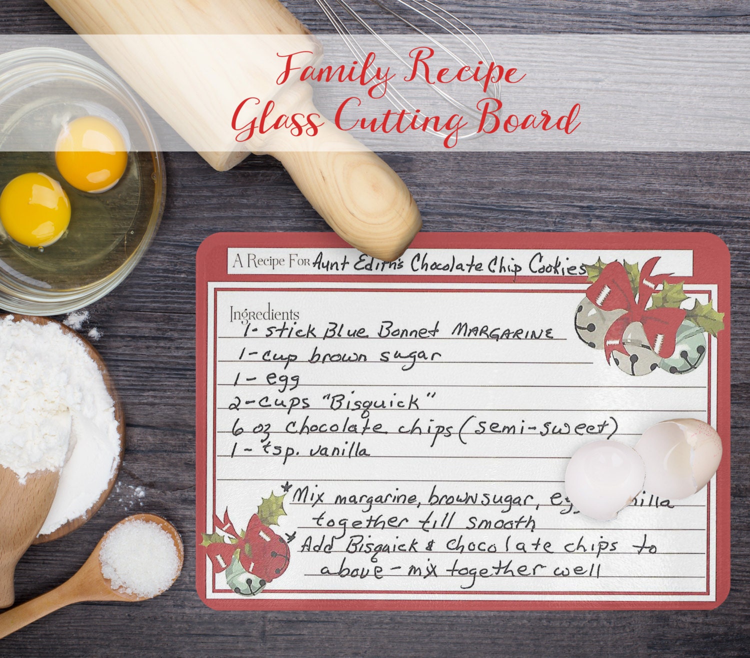 Family Recipe Cutting Board Handwritten Recipe Cutting Board