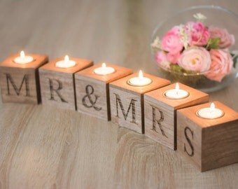 Mr and Mrs Sign Wedding Table Decoration Mr and Mrs Set Letter Sign Sweetheart table Photo Prop