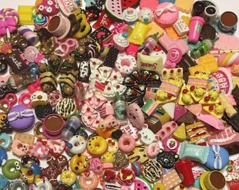 New Pieces Kawaii Cake, Donuts, Doughnuts, Starbucks, Candy Cabochons Flat Back Scrapbooking, Hair Bows, Embellishments Crafts