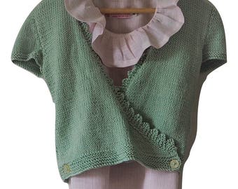 Mint ballet wrap cardigan