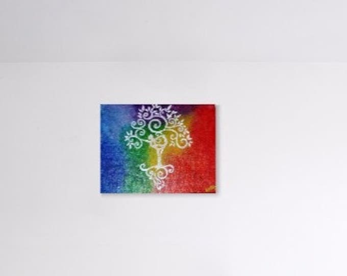 Yoga Mandala Art- Chakra artLimited edition- Hand made, Reiki Charged, Yoga art, Wall decor,Acrylic on Canvas.