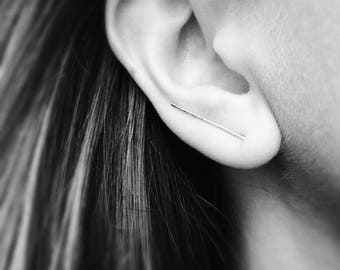 SAVE 10% Statement line ear climbers, ear climber earrings, ear crawlers, climber earrings, ear climber, minimalist earrings, 1 PAIR