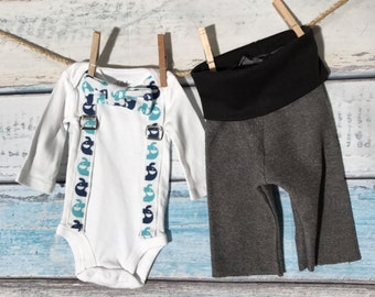 Newborn boy coming home outfit summer - elephant baby boy - cute baby gifts - newborn boy coming home - baby boy coming home outfit spring