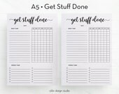 A5 planner inserts | Etsy