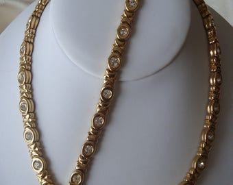 Signed Nina Ricci Demi Parure - Necklace and Bracelet Set