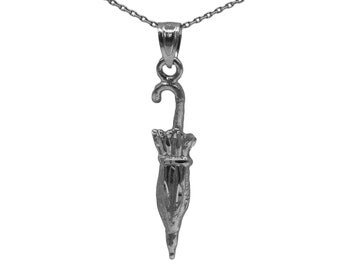 14k Black Gold Umbrella Necklace