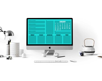 2017 Customized Desktop Calendar Background - Perfect For Organizing School, Work, Fitness, Shopping and Everything In-between!