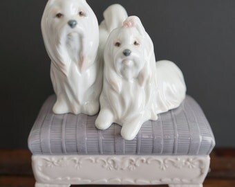 lladro maltese dog