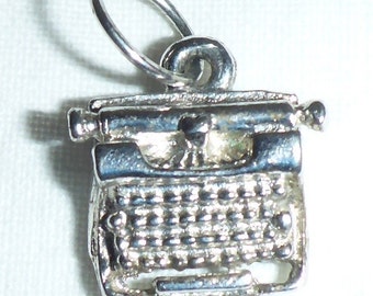 Vintage Sterling Silver Typewriter Charm