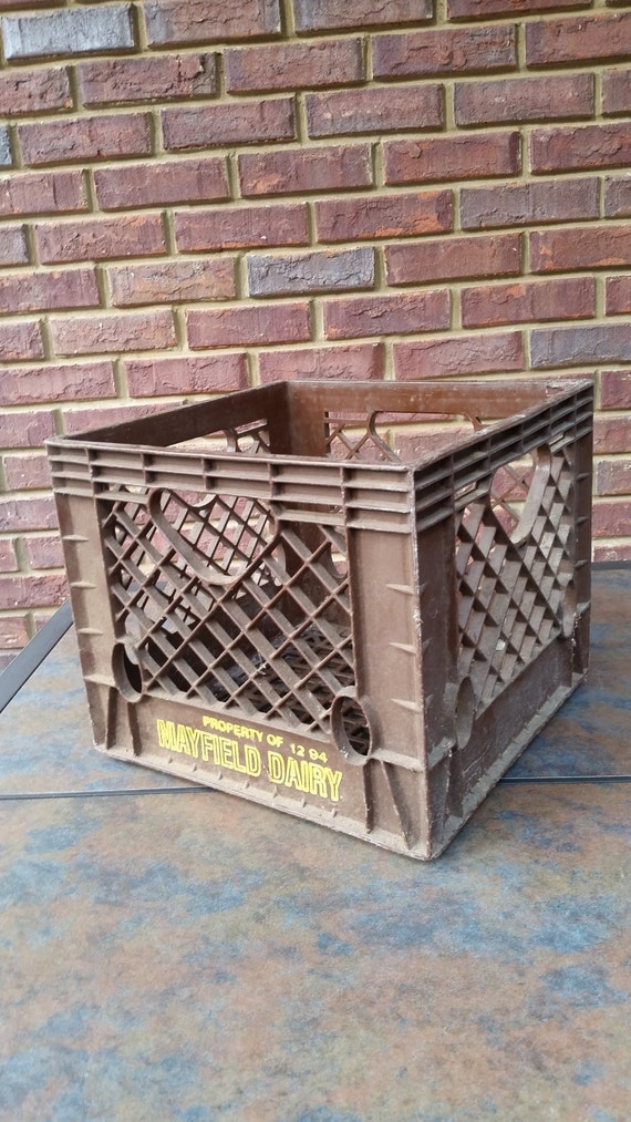 Sale Vintage Milk Crate MAYFIELD'S Dairy cube Advertising