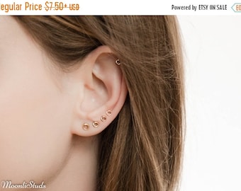 Crystal Star Moon Helix Piercing Orecchini Per Le Donne Trendy Color Oro Ear Cartilagine Tragus Studs Zircone Flower Jewelry KAE269-M - Foto 6