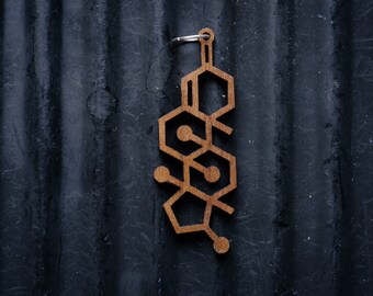 Testosterone Molecule Necklace pendant