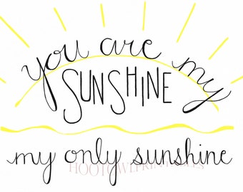printable you are my sunshine images