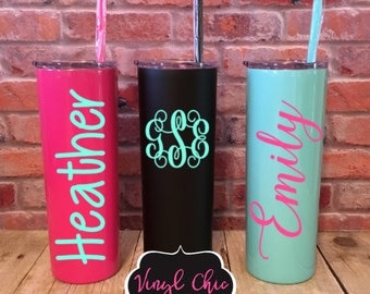 Stainless Steel tumblers, Monogrammed tumbler, monogrammed water bottle, personalized Tumbler, personalized water bottle, custom gift