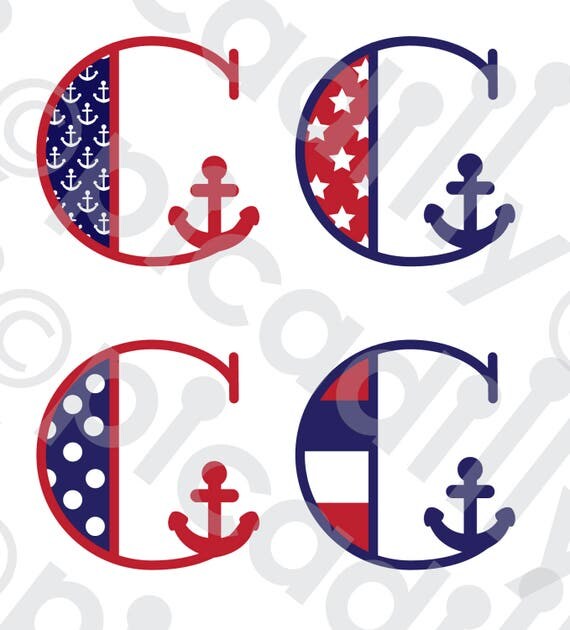 Download Nautical Monogram SVG PNG Nautical Font Svg Anchor Svg Cut