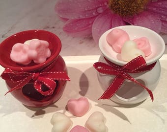 Heart Wax Warmer/Oil Burners available in Red & White