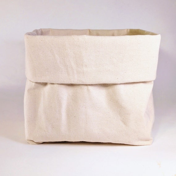 canvas basket bag