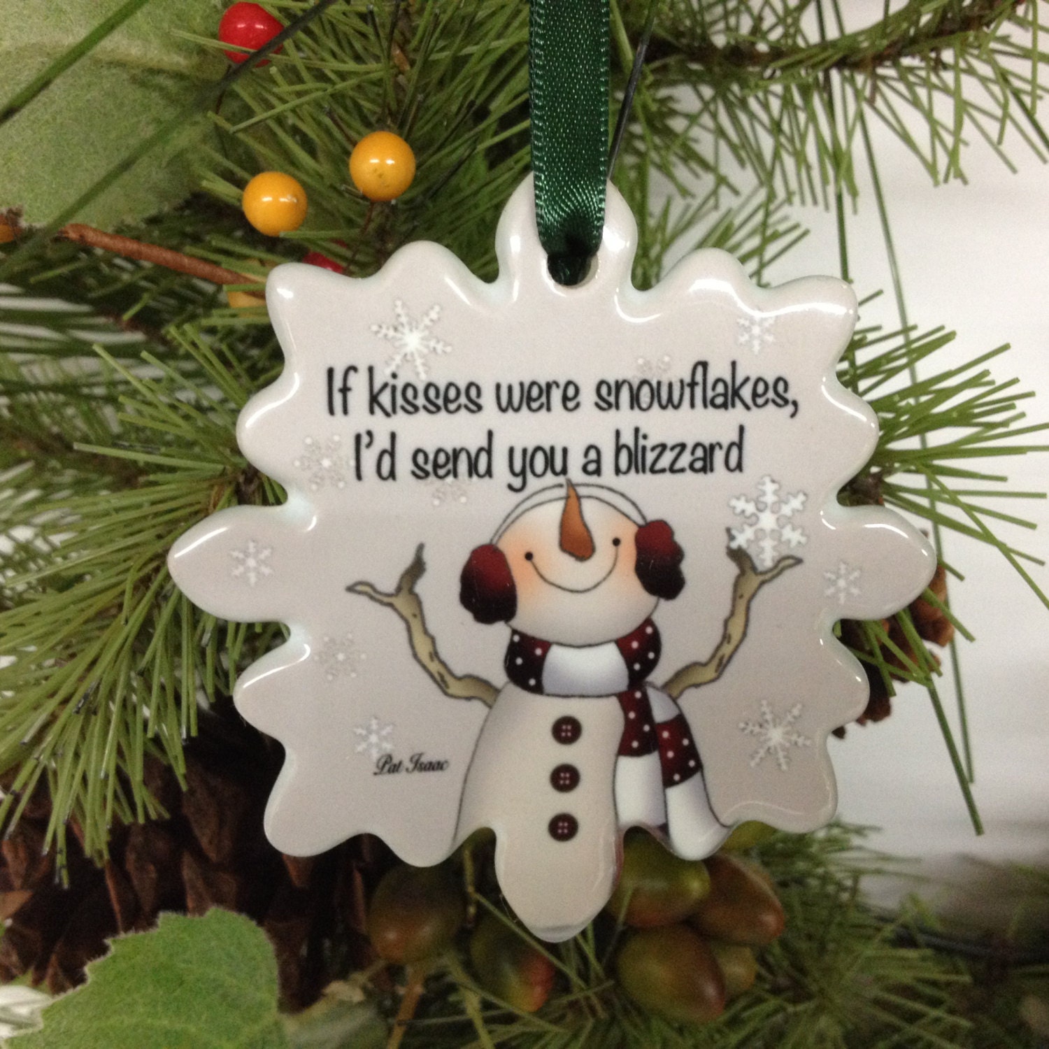 Love & Kiss Ornament Personalize Ornament Christmas