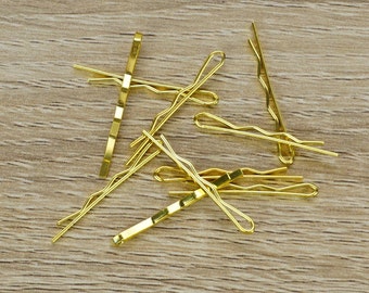 gold hair pins