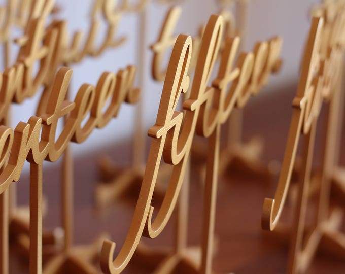 Table numbers-Wedding Numbers-Gold Table Numbers-Gold Wedding Numbers