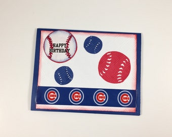 Chicago Cubs,Chicago Cubs card,Chicago Cubs birthday,Card for Chicago Cubs fan,Chicago Cubs party,MLB Chicago Cubs,Chicago cubs collectible