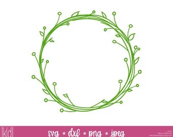 Floral Wreath svg - Wreath svg - Flower Wreath svg - Border svg - Frame svg - Monogram Border svg