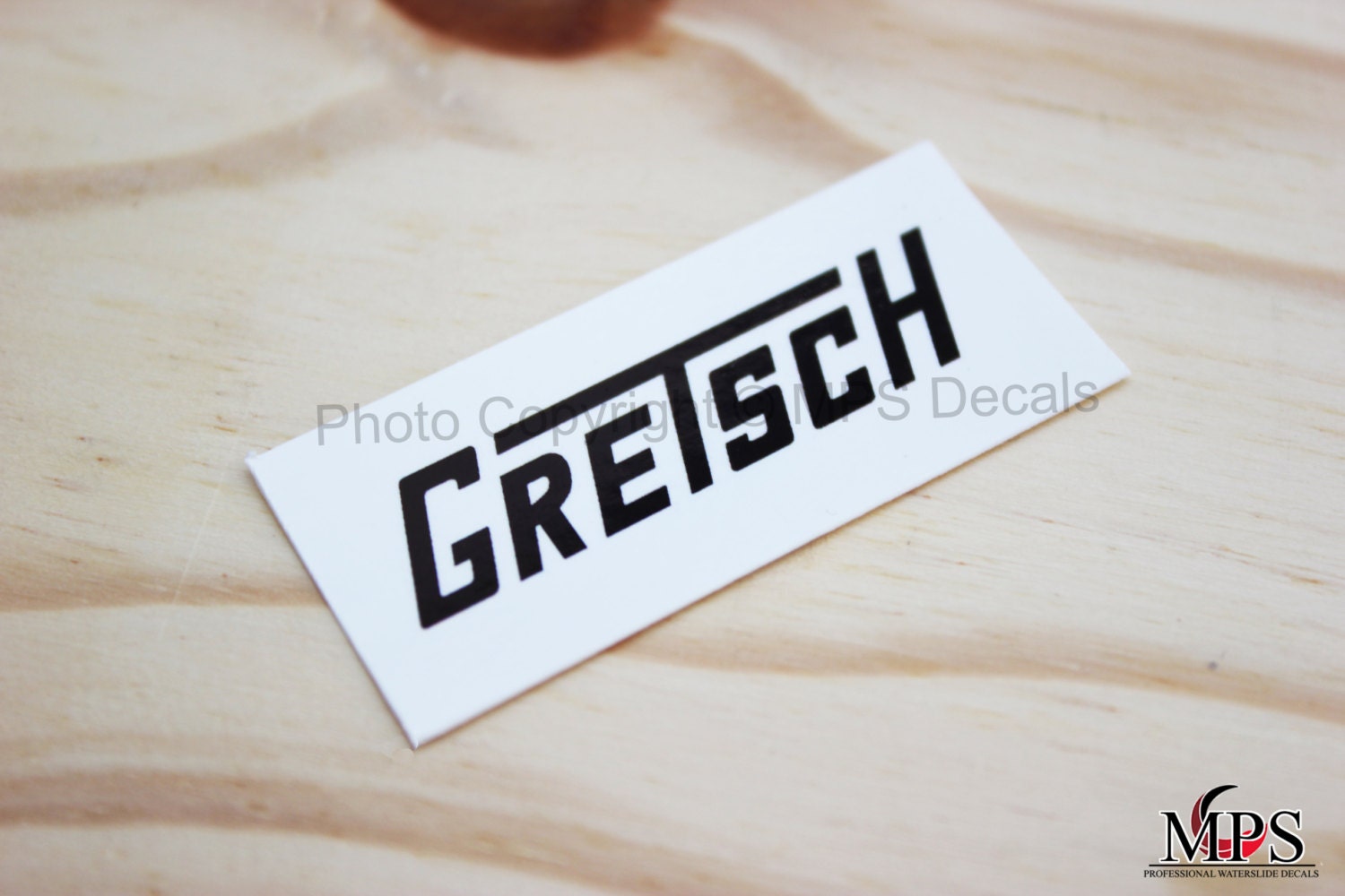 Gretsch Guitar Headstock Waterslide Decal