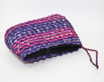 Flower Handwoven Rattan Clutch Bag main image 0