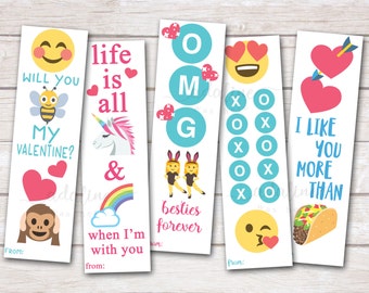 Printable Emoji Valentines Day Card School Valentines Day