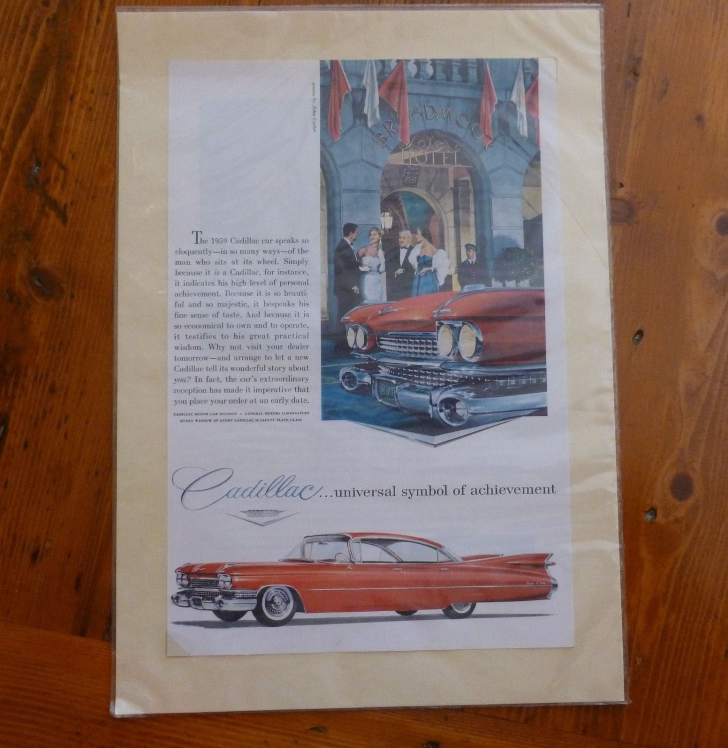 Vintage 1950s Cadillac Advertisement Vintage Ephemera Gift