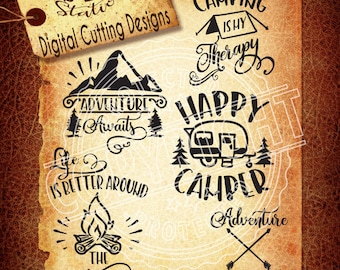 Outdoors Camping Collection Svg Camping Svg Tent SVG DXF PNG and Eps Instant Download Digital Vector Cut File Htv Silhouette Cricut