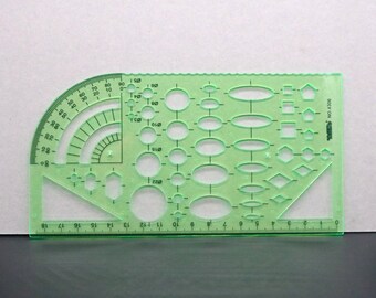 Planner Stencils, bullet journal stencil, Planner ruler, bullet journal template, oval, triangle stencil, plastic stencil, Squares, pentagon