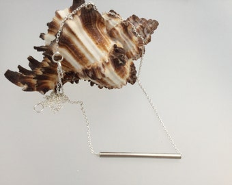 Bar necklace /Sterling silver bar necklace/ Sterling bar/Silver bar necklace /silver chain /necklace /bar/