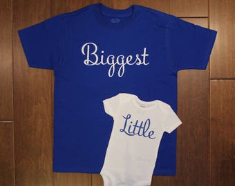 Big and Little Shirt bodysuit set, Big Brother, Big Sister, Little Brother, Little Sister, Sibling shirts, new baby, sibling shirts,