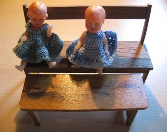 For the dollhouse: A miniature twin doll ... 50's!