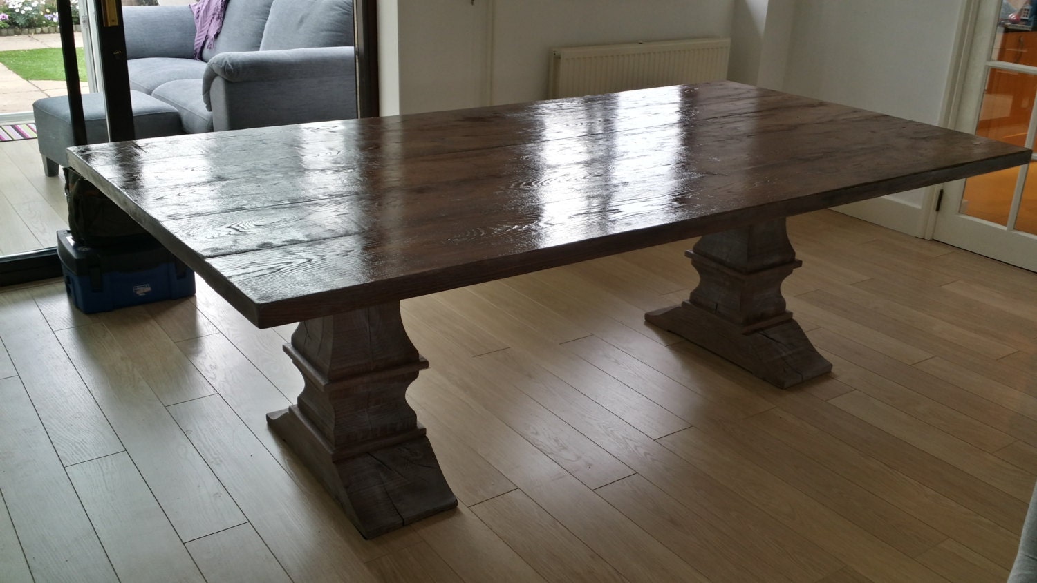 Dining Table Solid OAK Distressed Rustic by