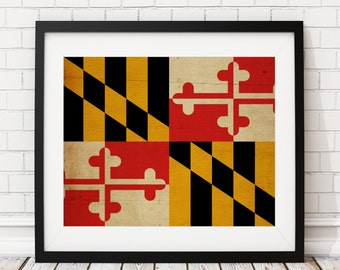 Maryland wall art | Etsy