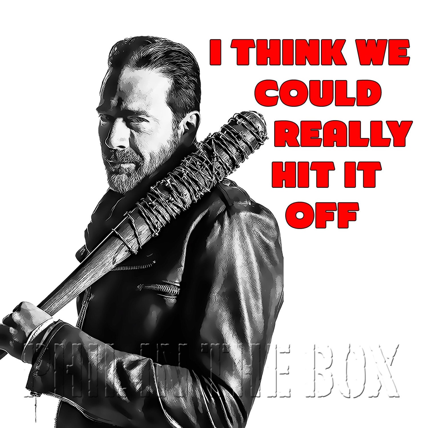 Negan Card Walking Dead Card Negan Birthday Card Walking