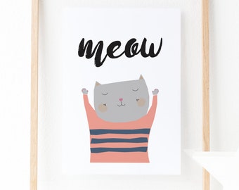 Items similar to lost kitten illustration print on Etsy