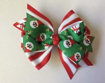 Santa hair bow | Etsy