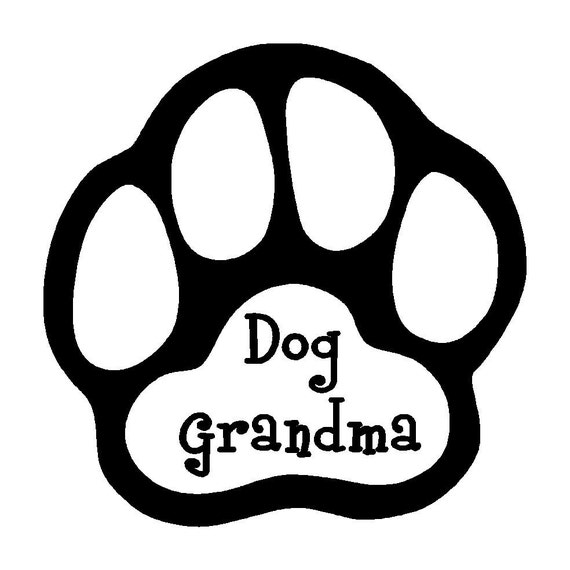 Download Dog Grandma Paw Print Vinyl Decal Car Window Bumper Sticker