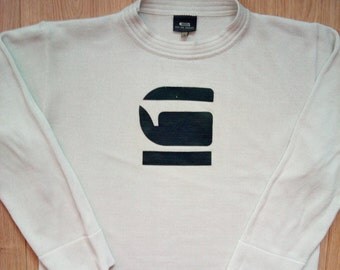 G-Star Vintage Mens Crewneck Sweater Jumper Long Sleeve Sweatshirt