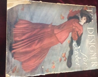 Antique Magazine 116 Years Old The Designer for October 1904 - Free Shipping